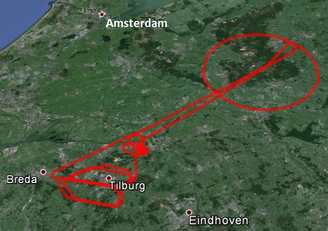Aircraft position as obtained by Galileo-only receiver during Netherlands flight.jpg